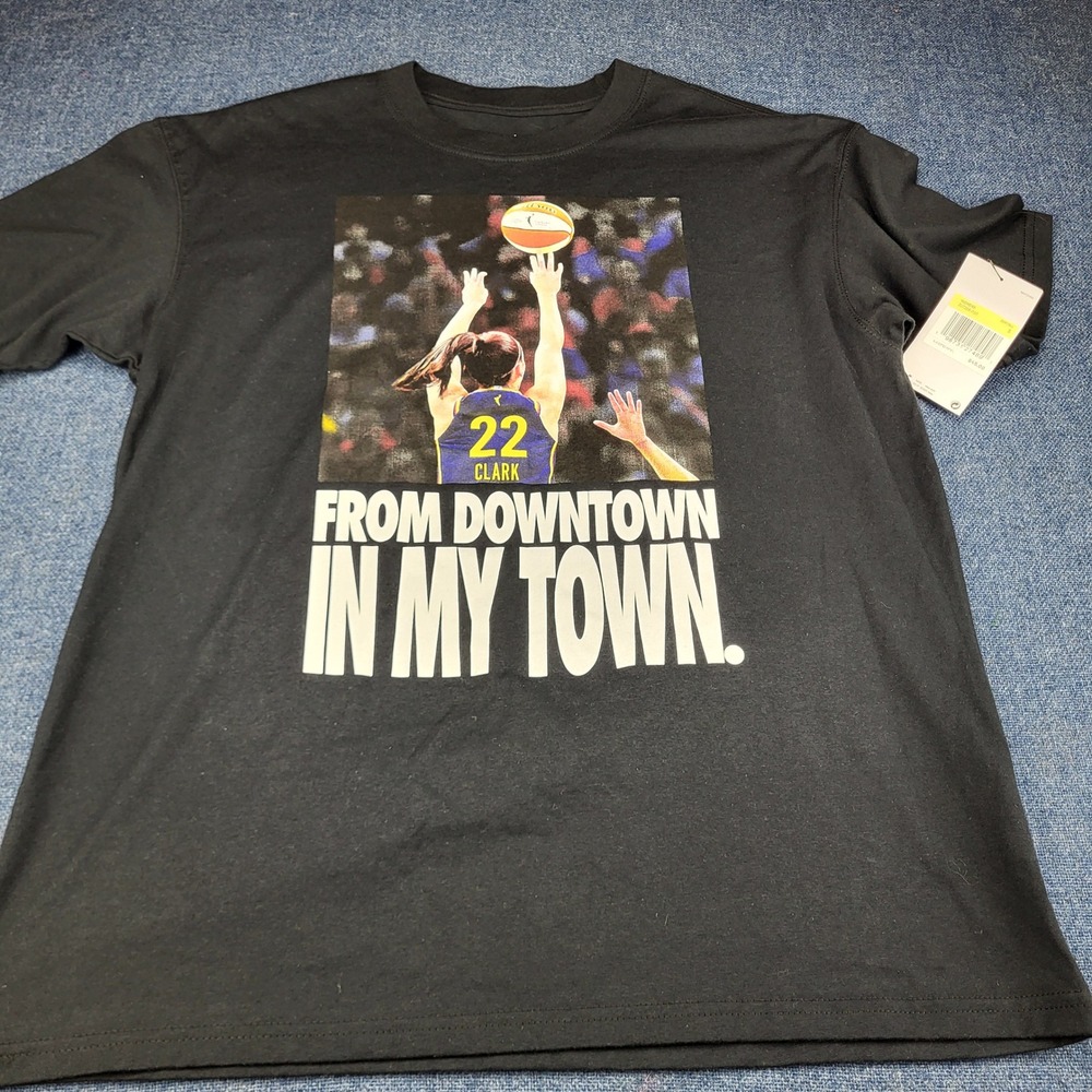 Nike WNBA Caitlin Clark Indiana Fever Black Graphic T-Shirt New Womens Small